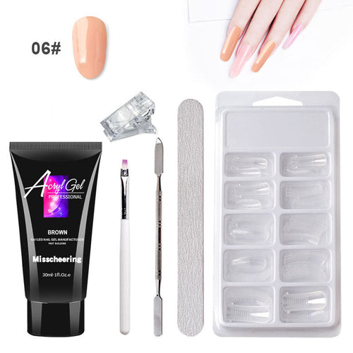Painless Extension Gel Nail Art Without Paper Holder Quick Model