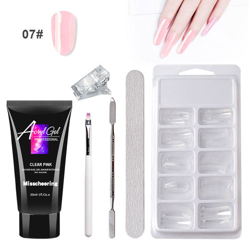 Painless Extension Gel Nail Art Without Paper Holder Quick Model