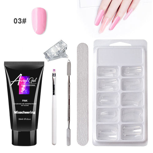 Painless Extension Gel Nail Art Without Paper Holder Quick Model