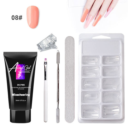 Painless Extension Gel Nail Art Without Paper Holder Quick Model
