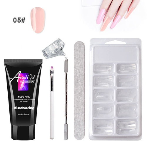 Painless Extension Gel Nail Art Without Paper Holder Quick Model