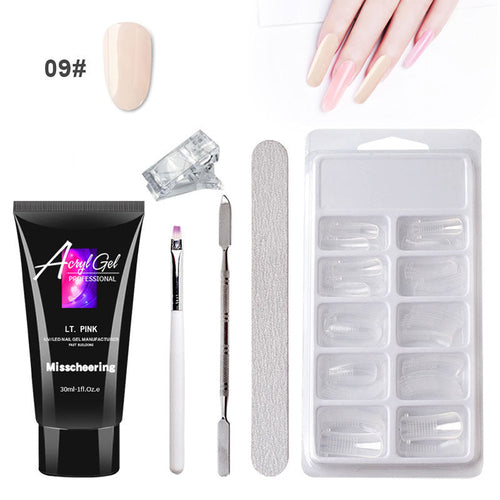 Painless Extension Gel Nail Art Without Paper Holder Quick Model