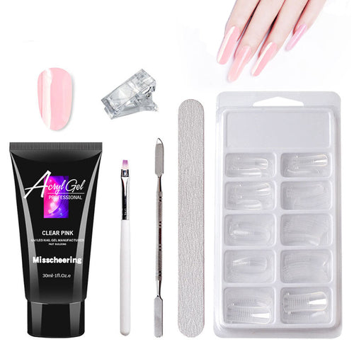 Painless Extension Gel Nail Art Without Paper Holder Quick Model