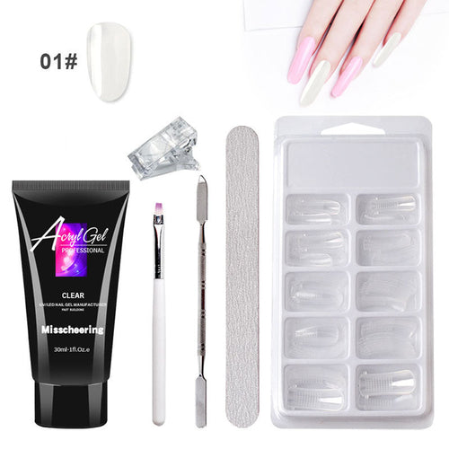 Painless Extension Gel Nail Art Without Paper Holder Quick Model