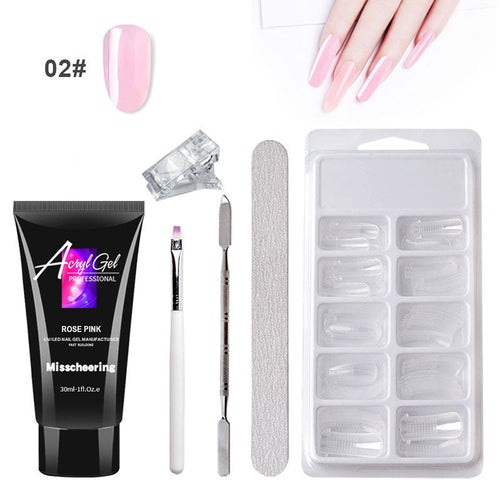 Painless Extension Gel Nail Art Without Paper Holder Quick Model
