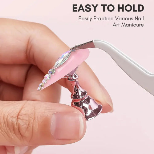 5pcs Nail Holder False Nail Tip Practice Stand Crystal Base Magnetic H