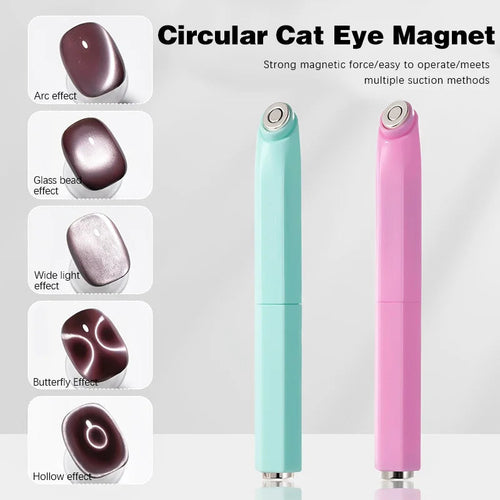 3-In-1 Aperture Shape Cat Eye Nail Art Magnet Tool Black Hole Nail Mag