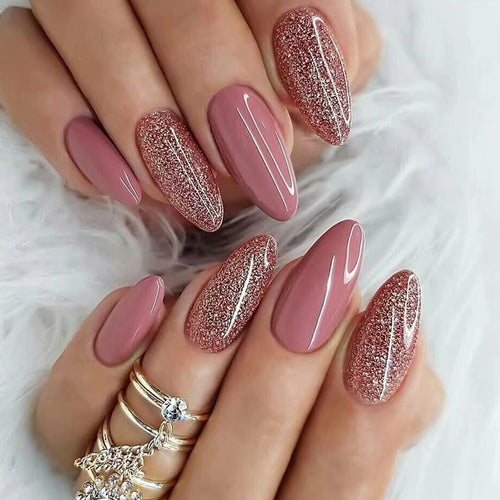 Gece Yarısı Siyahı Stiletto Press-On Nails