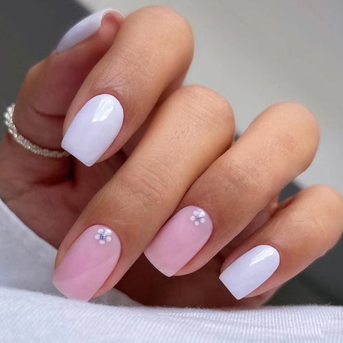 Antrasit Kare Press-On Nails