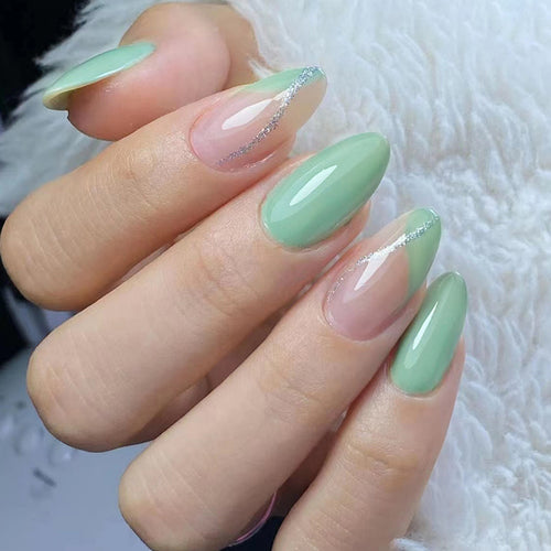 Koyu Lacivert Kare Press-On Nails
