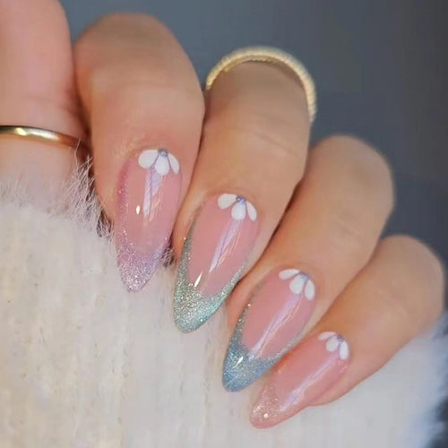 Koyu Grafit Stiletto Press-On Nails